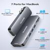 Vilcome USB C Adapter for MacBook Pro/Air M1 M2 M3 2023 2022 2021 2020 2019, 7-in-2 USB-C Hub MacBook Pro Accessories with Thunderbolt 3 PD Port, 4K@60Hz HDMI, 3 USB 3.0 Ports, TF/SD Card Reader view 2