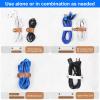 Coideal Leather Cable Ties Organizer, 20 Pcs Earphone Cable Straps Reusable USB Cord Keeper with Snap Cord Clips Holder for Phone (Short + Long, Brown) view 3
