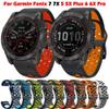 AXPTI 22/26MM Silicone Watchband Bracelet For Garmin Fenix 7 7X 5 5X Plus 6 6X Pro 3 3HR Epix Smart Watch Band QuickFit Easy Fit Strap (Color : G, Size : QuickFit 22mm) view 2