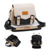 Cwatcun Camera Shoulder Bag Compact Camera Case, Small Waterproof Camera Messenger Bag with Tripod Holder, Travel Photography Bag for Canon, Nikon, Sony, Fuji DSLR/SLR/Mirrorless Camera, Lens view 1