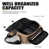 Cwatcun Camera Shoulder Bag Compact Camera Case, Small Waterproof Camera Messenger Bag with Tripod Holder, Travel Photography Bag for Canon, Nikon, Sony, Fuji DSLR/SLR/Mirrorless Camera, Lens view 3