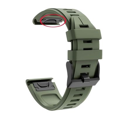 AXPTI 2 26mm Quickfit Watch Strap For Garmin Fenix 6 6X Pro 5X 5 Plus 3HR Enduro Descent Mk1 MK2i D2 Band Silicone Wristband P (Color : L, Size : 26 Width)