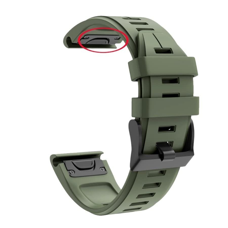 AXPTI 2 26mm Quickfit Watch Strap For Garmin Fenix 6 6X Pro 5X 5 Plus 3HR Enduro Descent Mk1 MK2i D2 Band Silicone Wristband P (Color : L, Size : 26 Width)