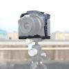 BGNing R50 Camera Cage Rig for EOS R50 Cage Aluminum Video Rig 1/4" 3/8" Thread Holes Cold Shoe Mount Protective Frame DSLR Camera Stabilizer view 3