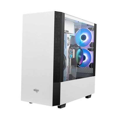 ARrase Computer Case,Tempered Glass with Full Sides,5 Fans,Supports ATX/M-ATX/ITX,Supports Water Cooling,Suitable for Office and Gaming (Color : Style 2), 18648