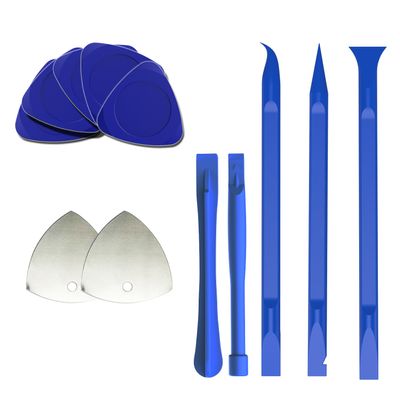 10pcs Plastic Spudgers + 2 Metal Triangular Pry Bar Set for iPad, Laptop, iPhone, Nintendo Switch, Keyboard, MacBook, Xbox, PS4, Desktop LCD, Handheld Game Console, hp Removal kit