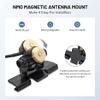 Anina Adjustable NMO Antenna Lip Mount Bracket with UHF RG58 Coaxial Cable, Dual Band Antenna Magnetic Base PL259 Coax Wire with Mount Cap view 2