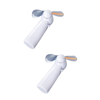 HOMSFOU 2pcs Shiny Handheld Fan Fan for Laptop Rechargeable Table Portable Personal Cooler for Office Home