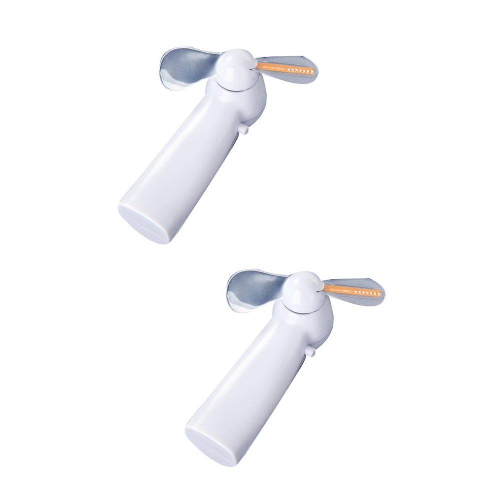 HOMSFOU 2pcs Shiny Handheld Fan Fan for Laptop Rechargeable Table Portable Personal Cooler for Office Home