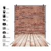 10x15ft Brick Wall Backdrop Retro Red Brick Wall Rustic Wood Floor Photography Background Birthday Baby Shower Party Kids Adults Portraits Decoration Supplies Photo Booth Props view 2