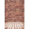 10x15ft Brick Wall Backdrop Retro Red Brick Wall Rustic Wood Floor Photography Background Birthday Baby Shower Party Kids Adults Portraits Decoration Supplies Photo Booth Props view 4