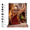 10x15ft Castle Backdrop Castle Interior Luxurious Stairs Photography Background Kids Birthday Party Adults Portraits Decoration Supplies Photo Booth Props view 2