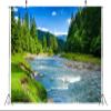 BELECO 5x3ft Fabric Mountain River Backdrop Spring Summer Landscape Forest Trees Nature River Stones Background Outdoor Camping Hiking Decor Kid Adult Artistic Portrait Photo Studio Props view 4