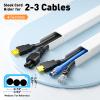 Delamu TV Cord Hider, Cord Covers for 2-3 Wires on Wall, Paintable Cable Hider Wire Covers for Cords, Easier Setup Wire Hiders for TV on Wall, Cable Cover Management to Hide Wires, W0.94H0.47in, White view 2