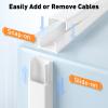 Delamu TV Cord Hider, Cord Covers for 2-3 Wires on Wall, Paintable Cable Hider Wire Covers for Cords, Easier Setup Wire Hiders for TV on Wall, Cable Cover Management to Hide Wires, W0.94H0.47in, White view 3