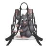 ALLiYa Grey Rat Printed Travel Laptop Backpack Waterproof Lightweight Foldable Backpack Bag Lightweight Backpack Women For Travel view 3