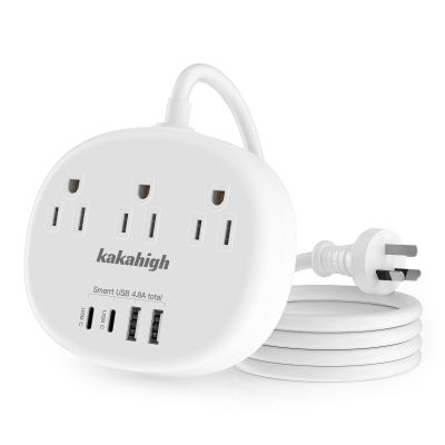 Australia Power Plug Adapter, 4FT AU Power Strip