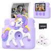Careenoah Kids Instant Camera Lilac and Pink, Extra 6 Rolls Thermal Photo Paper view 2