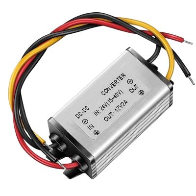DC Buck Converter 24V to 12V 2A 24W Power Buck Converter Voltage Transformer Waterproof Regulator Reducer Module Power Supply (Color : 24V(15-40V) to 12V 2A, Size : 15V-40V(36V)_12V)