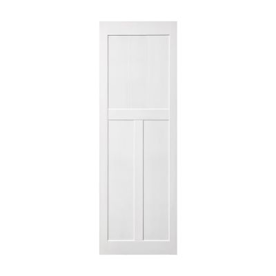 28 X 84 Inch Barn Door Slab, White Barn Doors, Modern Interior Sliding Doors, Real Primed DIY Slab Door, Pre-Drilled Ready to Assemble, Anti-Deformation, Moisture-Proof, T-Style