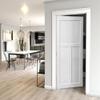 28 X 84 Inch Barn Door Slab, White Barn Doors, Modern Interior Sliding Doors, Real Primed DIY Slab Door, Pre-Drilled Ready to Assemble, Anti-Deformation, Moisture-Proof, T-Style view 3