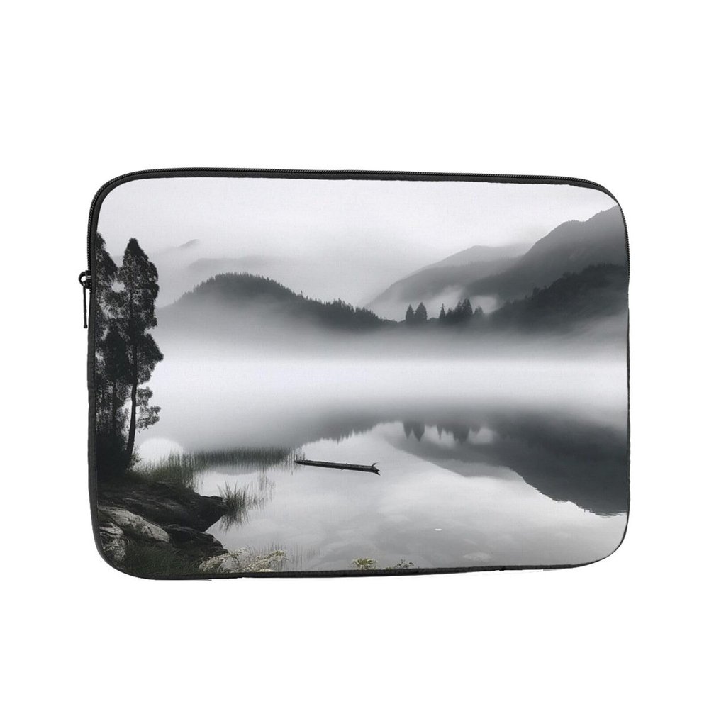 Lake with Foggy Moun View Laptop Sleeve Case 12 inch Laptop Bag Shockproof Protective Notebook Case Computer Carrying Bag Case