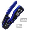 LYAART RJ45 Pass Through Crimper Tool, Ethernet Crimper EZ Network Crimping Tool Wire Stripper Cutter for Cat6a Cat5 view 1