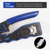 LYAART RJ45 Pass Through Crimper Tool, Ethernet Crimper EZ Network Crimping Tool Wire Stripper Cutter for Cat6a Cat5 view 2