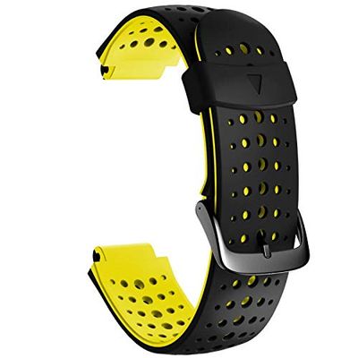 BUDAY Soft Silicone Wrist Strap for Garmin Forerunner 220 Sport Smart Watch Band Bracelet For Garmin Forerunner 735XT 230 235 620 630 (Color : B, Size : For Forerunner 235Lite)