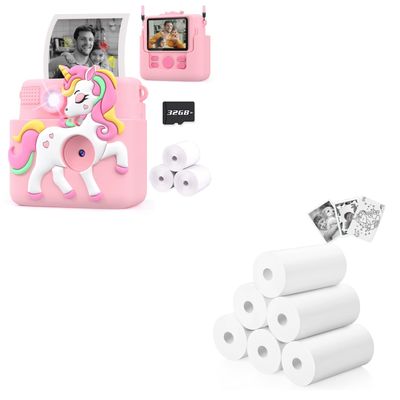 Careenoah Kids Camera with 6 Rolls Refills for Girls