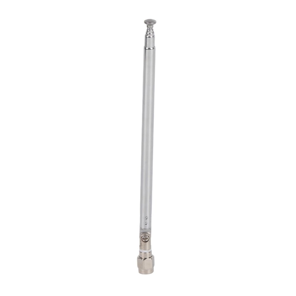 NDNCZDHC Telescopic Antenna, 40MHz-6G SMA Male Connector Silver Alloy Radio Universal Antenna for LimeSDR Radio Communication