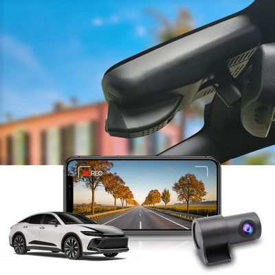 Fitcamx Front 2K+Rear 1080P Dash Cam Adapts for Toyota Crown 2023-2025 XLE Limited Platinum (Gen16), OEM Style, Dual HD Video, Loop Recording, WiFi & APP, Gravity Sensor, Easy to Set, 64GB Card