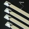 RAMBEX 20Pcs 7.9mm Stainless Steel Metal Cable Ties, Self-Locking Metal Zip Tie100mm-1000mm Long Multifunctional Locking Cable Tie (Color : 7.9mm(0.31inch), Size : 550mm) view 3