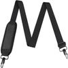 BOOEUDI 56 inch Shoulder Strap, Universal Adjustable Thick Soft Duffel Bag Shoulder Strap Replacement Comfortable Belt with Metal Swivel Hooks for Laptop Messenger Bag, Briefcase, Shoulder Bag, Black view 1