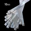 RAMBEX 20Pcs 10mm Stainless Steel Metal Cable Ties, Self-Locking Metal Zip Tie10cm-100cm Long Multifunctional Locking Cable Tie (Color : 10mm(0.39inch), Size : 550mm) view 3