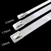 RAMBEX 20Pcs 10mm Stainless Steel Metal Cable Ties, Self-Locking Metal Zip Tie10cm-100cm Long Multifunctional Locking Cable Tie (Color : 10mm(0.39inch), Size : 550mm) view 4