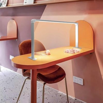 RYAZOZA Foldable Square Nail Table Lamp with Adjustable Brightness and Hue Lamp, 36W Upgraded Manicure Light, Comfortable Workspace Lighting (Color : Silver)