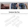 5 Pack Cable Ties Zip,Wraps Set Nylon Wire Cord Fasteners Plastic Cable Ties from Small to Large Heavy Duty Nylon tie Wraps for Organization (white) view 2