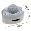 ALOEU PIR Infrared Motion Sensor Detector DC5-24V Auto on Off Timer Switch Home LED Light Body PIR Motion Sensor Lamp(White) view 3
