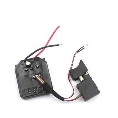 ALOEU 2106/161/169 Drive Control Board+Switch 18V 21V Brushless Electric Wrench Motherboard Speed Switch (Normally Open, Push Button, Black, Manual)