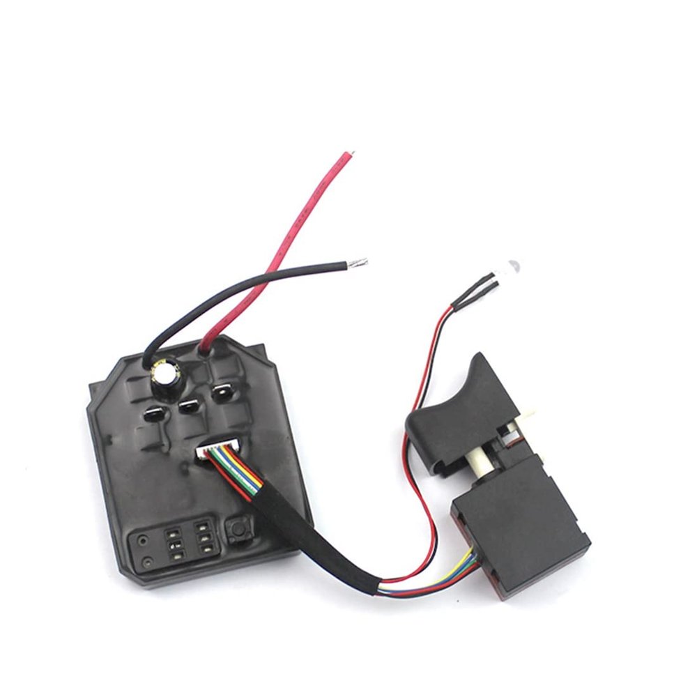 ALOEU 2106/161/169 Drive Control Board+Switch 18V 21V Brushless Electric Wrench Motherboard Speed Switch (Normally Open, Push Button, Black, Manual)