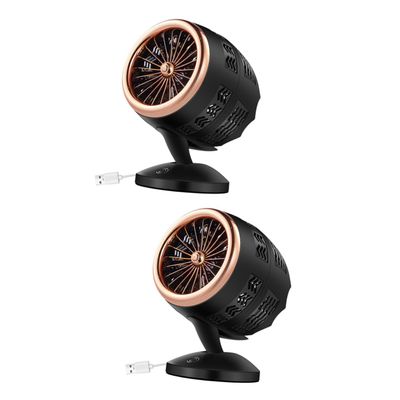 ABOOFAN 2pcs Usb Mini Cooling Fan for Home Office Angle Low Noise Portable Desk Fan Usb Powered Golden