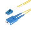 StarTech.com 1m (3.3ft) LC to SC (UPC) OS2 Single Mode Duplex Fiber Optic Cable, 9/125, 100G, LSZH Fiber Jumper Cord view 1
