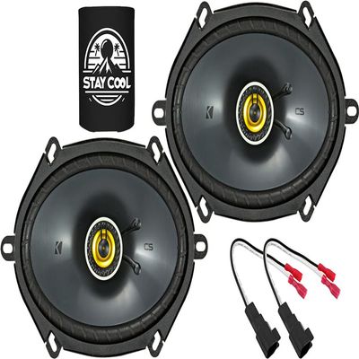 KICKER Front/Rear Door 6x8 Speakers Kit for Ford Flex 2013-2019 Upgrade Kit - Pair of CS Series 6x8 Inch Coaxial Speakers with Harnesses - CSC68, 46CSC684