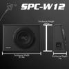 AudioControl Space Series Loaded Sealed Wedge Car Audio 12" Subwoofer Box Enclosure, Slim Low-Profile Underseat 400W RMS/600W Max, 2 Ohms view 2