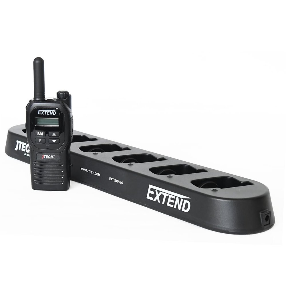 JTECH Extend Two Way Radio Bundle with Headsets - Two Channel (6)