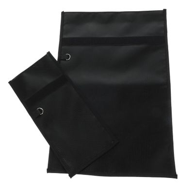 Gogogmee 2pcs Fireproof Faraday Bags Lightweight Fiberglass Document Pouches for Tablets Phones Double Design for Privacy Protection Set for Outdoor Use