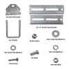 A.A 10" Galvanized Swivel Top Bunk Bracket Kit with Hardware for Boat Trailer, fits 3x3 Cross Members, Heavy Duty (8 Pack) view 2