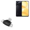 BoxWave Smart Gadget Compatible with Realme C51 - AllReader SD Card Reader, microSD Card Reader SD Compact USB - Jet Black view 1
