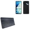 BoxWave Keyboard Compatible with Realme C51 - SlimKeys Bluetooth Keyboard, Portable Thin with Chiclet-Style Keys - Jet Black view 1
